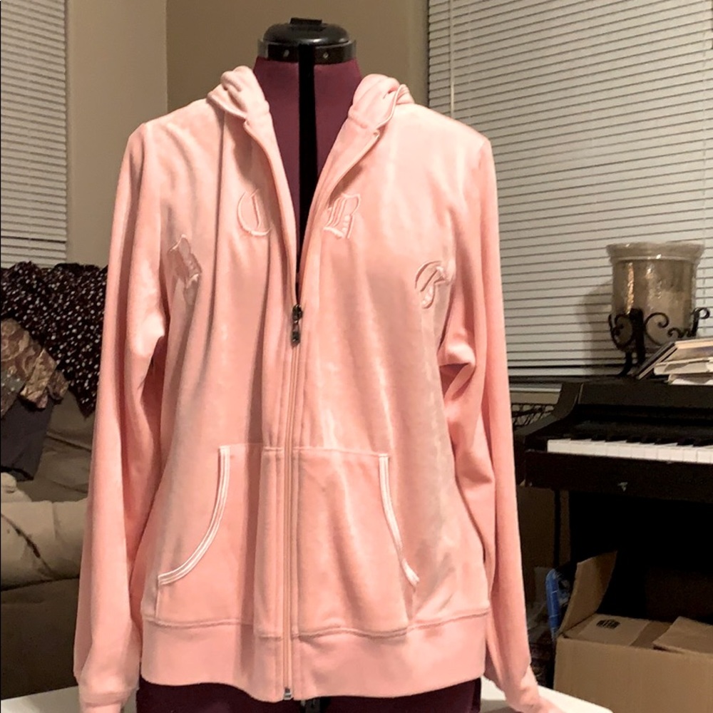 BCBGMaxazria zip up hoodie w/front pockets